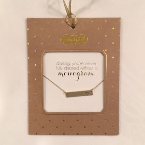 Monogrammed Gold Necklace - “C”